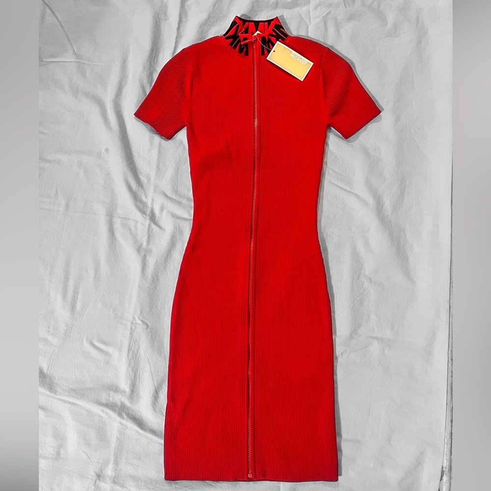 Michael Kors ribbed stretch viscose dress